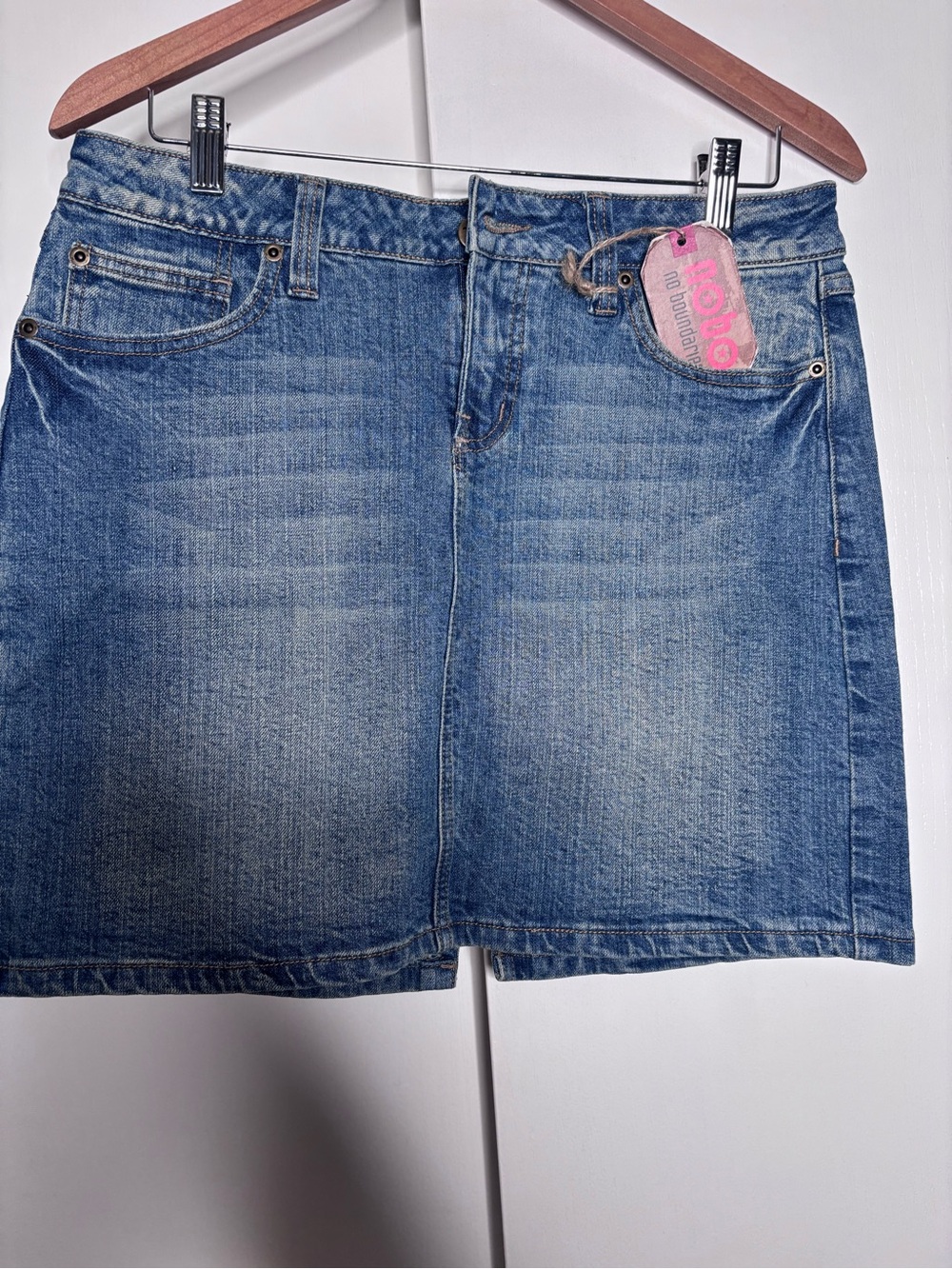 No Boundaries Y2K Vintage Butterfly Denim Jean Skirt Size 11 Junior